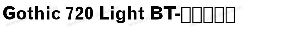 Gothic 720 Light BT字体转换